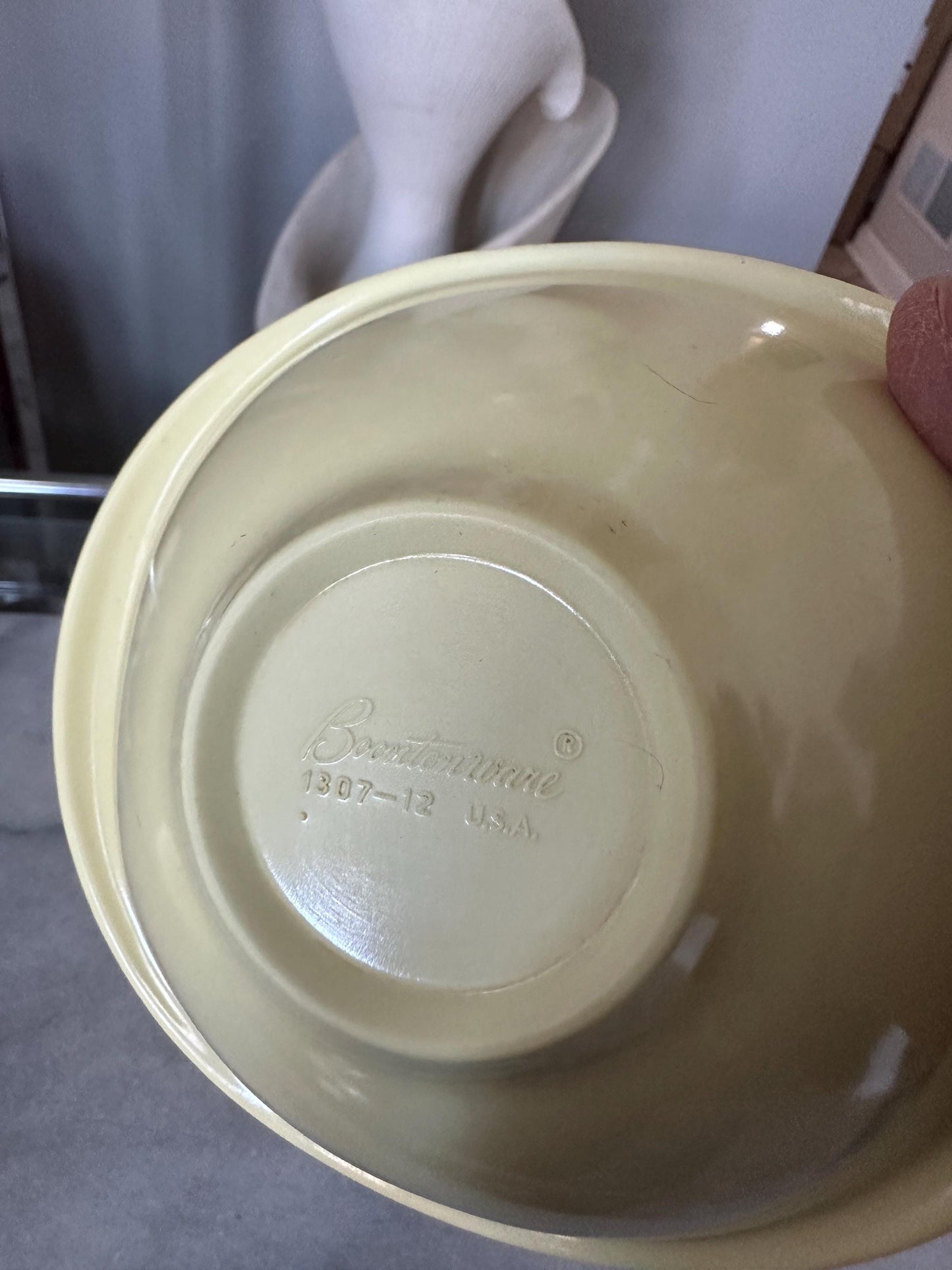 Vintage BOONTON WARE Melamine Cereal Bowl 1307-12, White - Set of 2