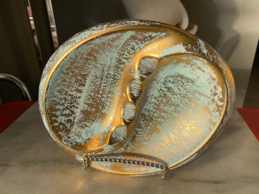 Vintage Stangl Pottery Mid Century Modern Ashtray Oval Antique Gold #3942