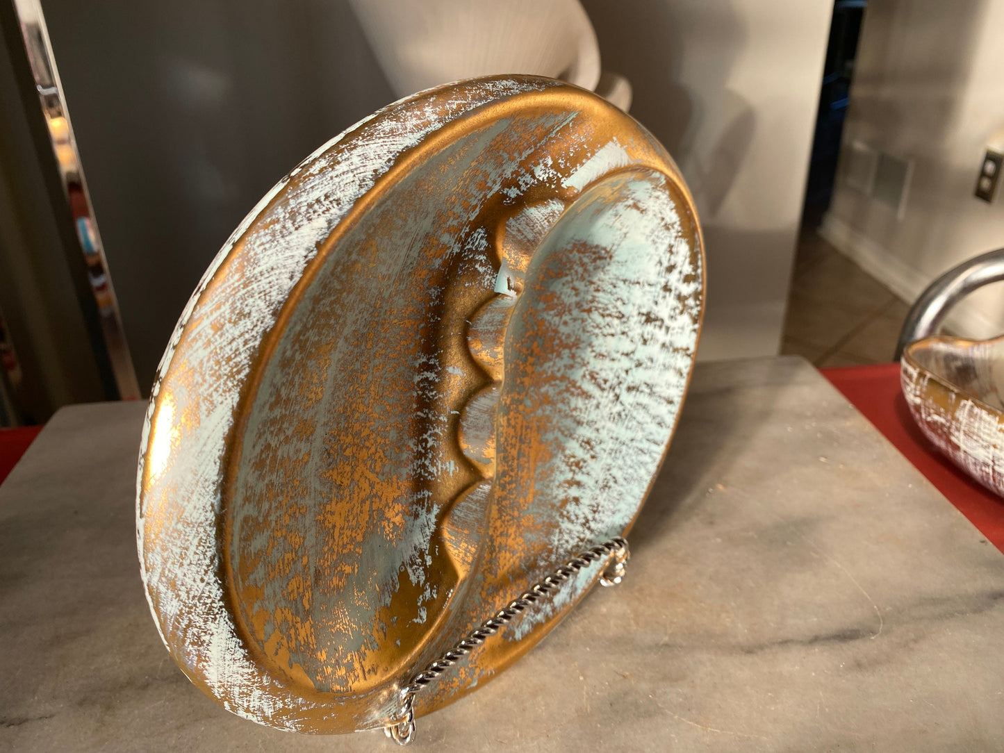 Vintage Stangl Pottery Mid Century Modern Ashtray Oval Antique Gold #3942