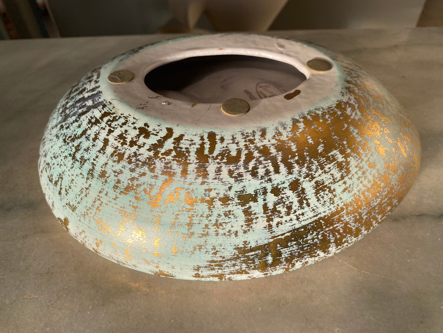 Vintage Stangl Pottery Mid Century Modern Ashtray Oval Antique Gold #3942