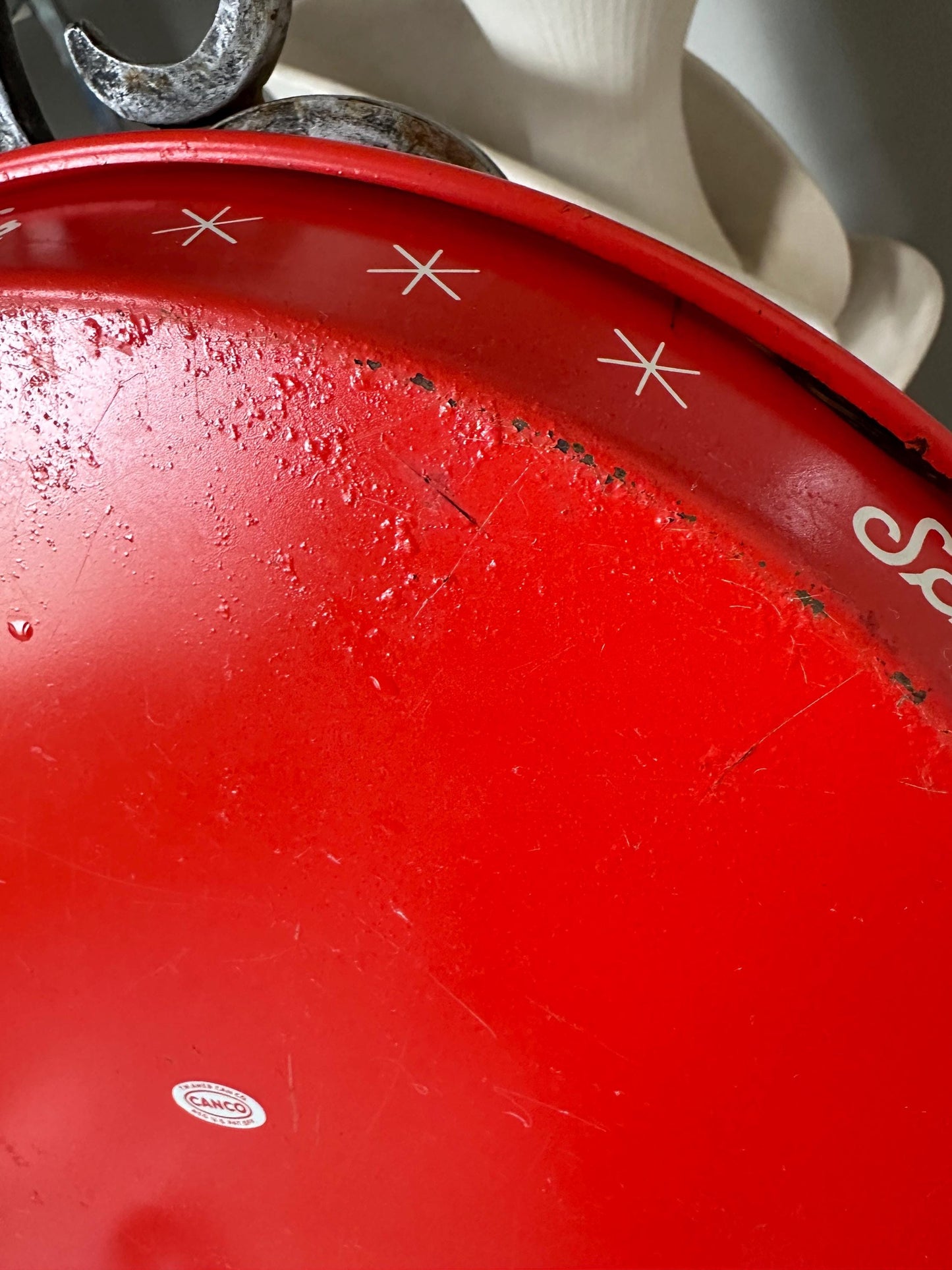 Vintage Schaefer Beer Ref Metal Bar Tray |  Beer Lover Gift Home Bar Accessories Authentic Schaefer Memorabilia Round Serving Tray