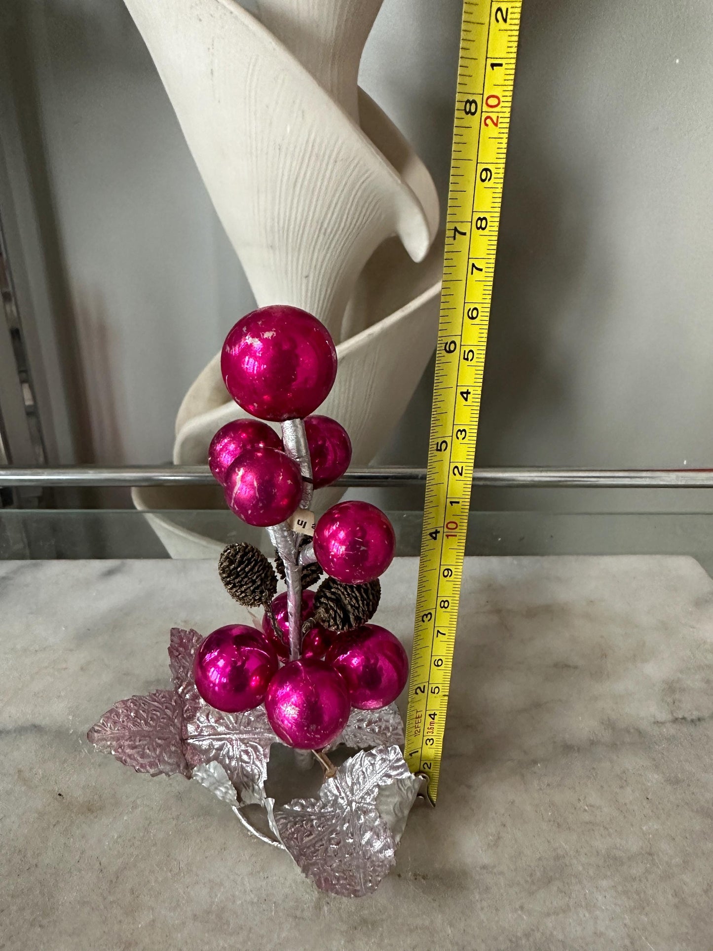 Kitschy Christmas Ornaments Set | Mercury Glass Tree, Putz Angel, Man (Made in Japan)