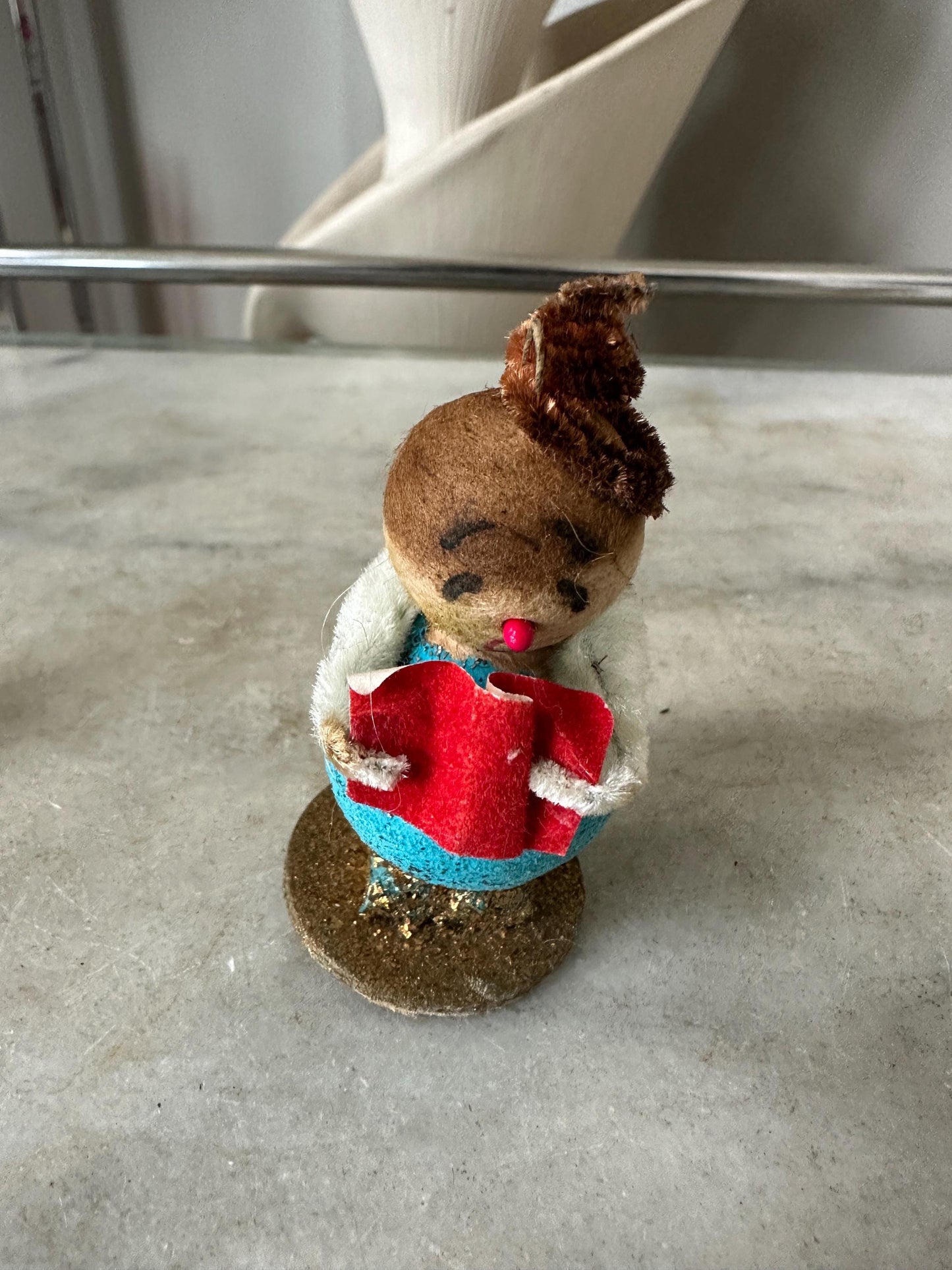 Kitschy Christmas Ornaments Set | Mercury Glass Tree, Putz Angel, Man (Made in Japan)