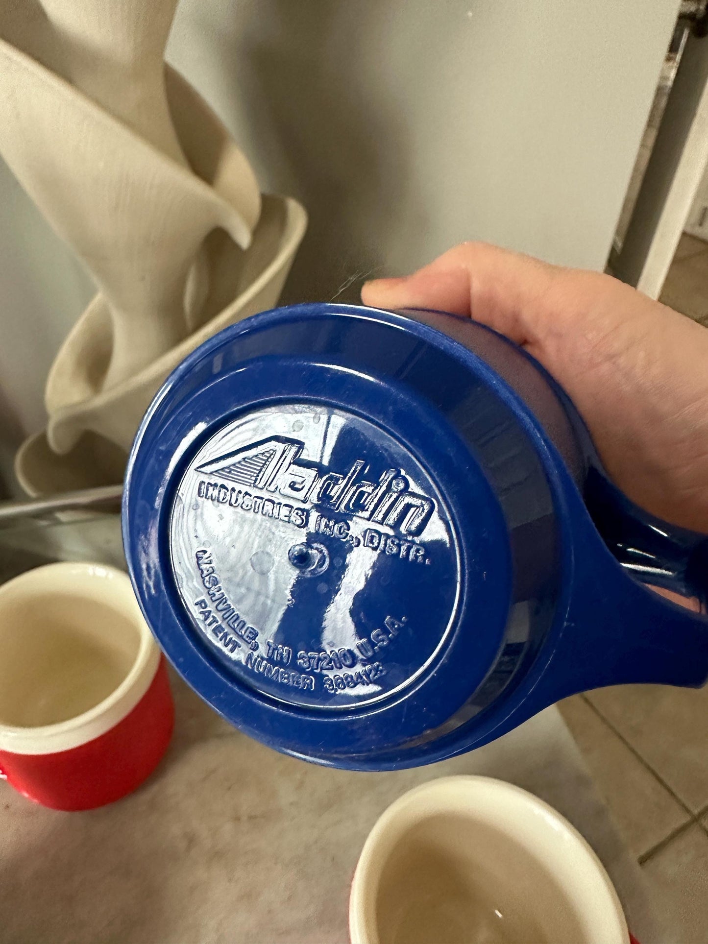 1984 Los Angeles Olympics Souvenir Thermos with Mugs | NOS