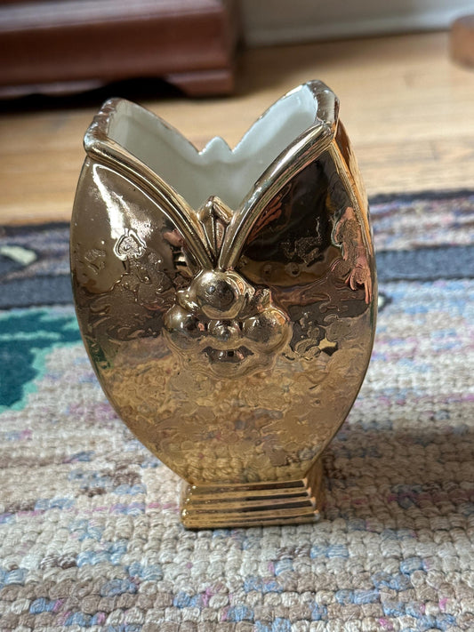Vintage Savoy 22k Weeping Gold Vase