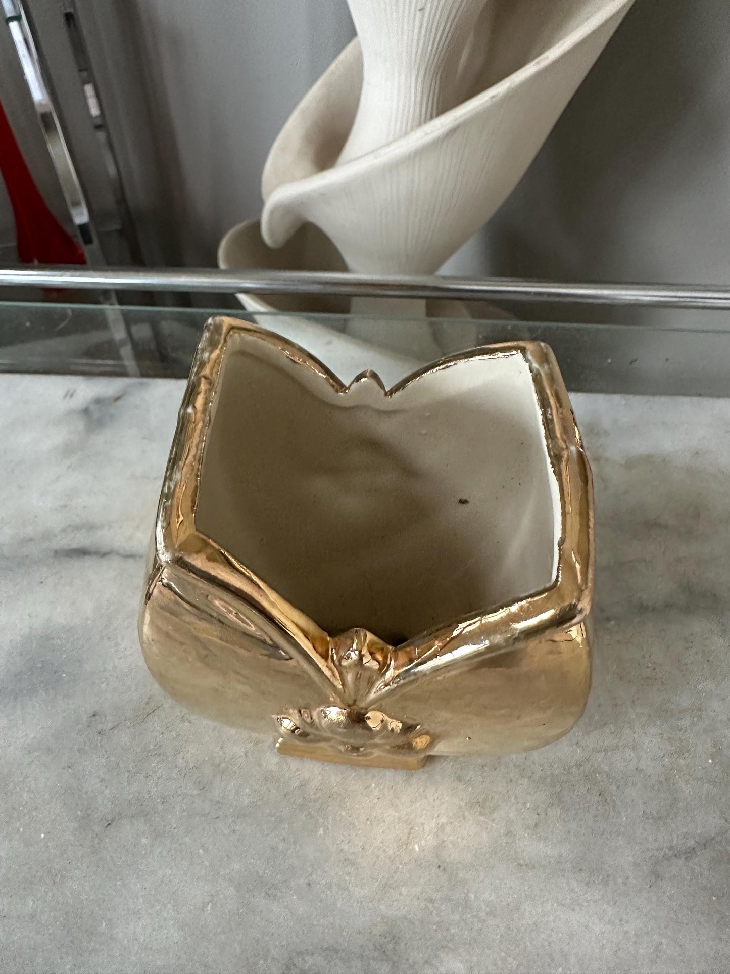 Vintage Savoy 22k Weeping Gold Vase