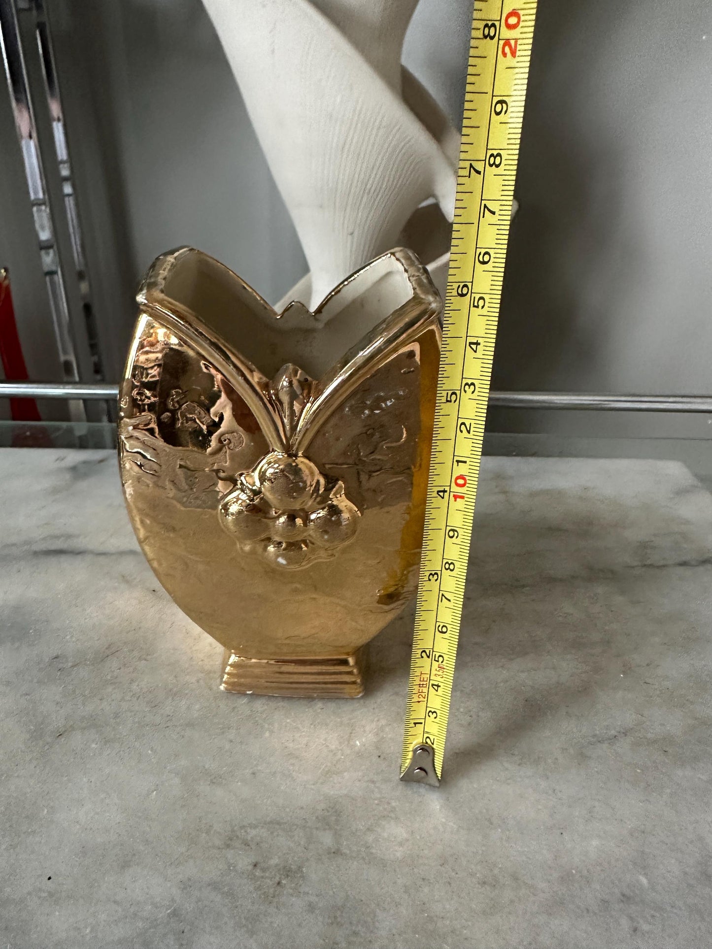 Vintage Savoy 22k Weeping Gold Vase