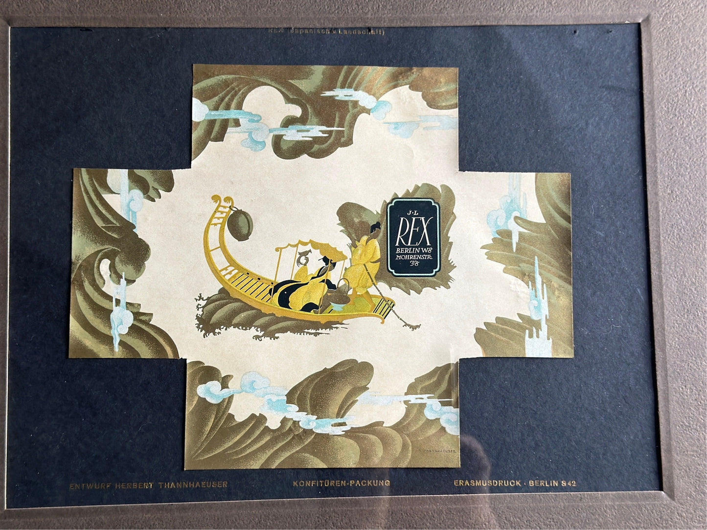 Herbert Thannhaeuser Art Deco Japanese Landscape Framed Print