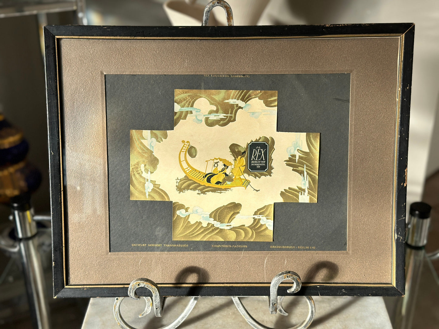 Herbert Thannhaeuser Art Deco Japanese Landscape Framed Print