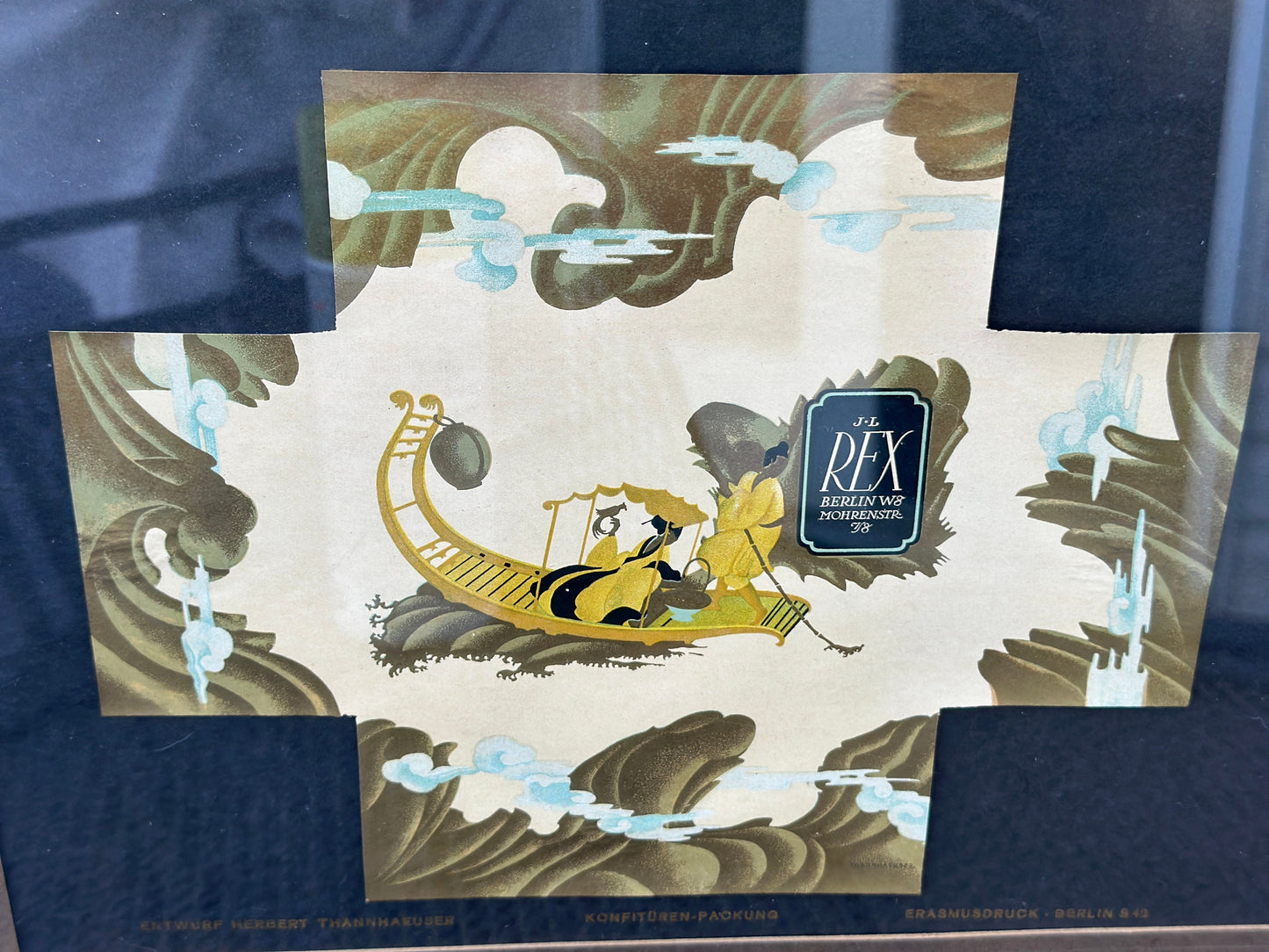 Herbert Thannhaeuser Art Deco Japanese Landscape Framed Print