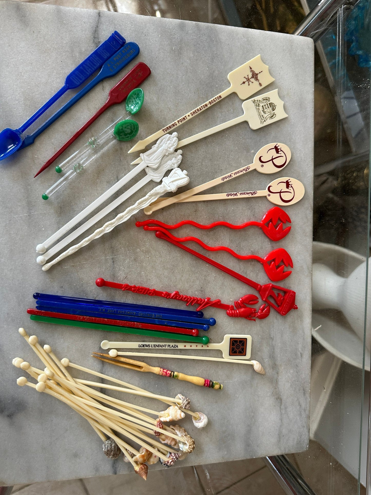 1950s Vintage Cocktail Shaker with Sports Theme and Stirrers