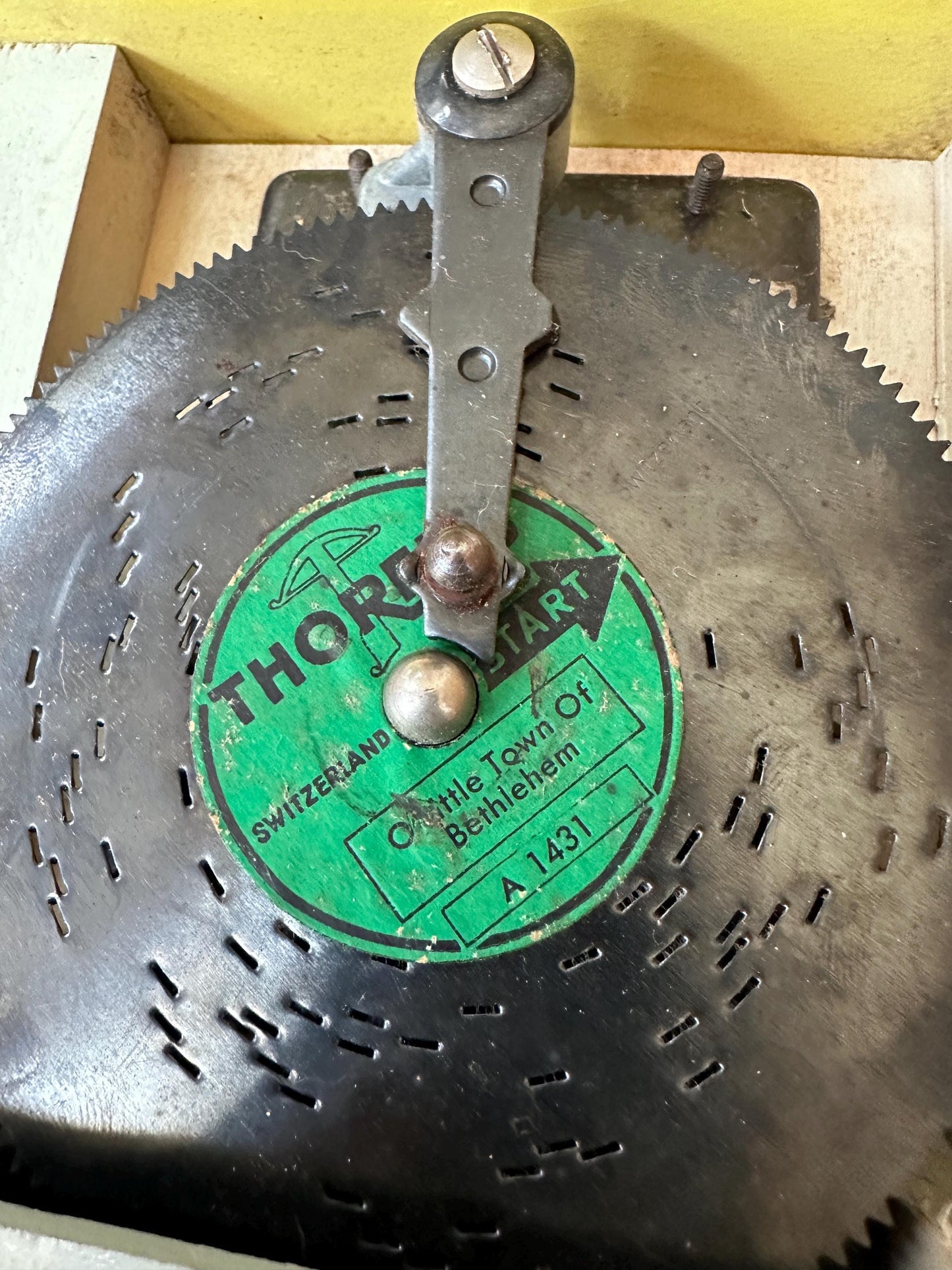 Antique Steinbach Thorens Disc Music Box: O Little Town of Bethlehem