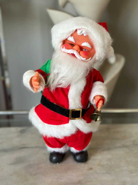 Vintage Musical Santa | Wind-Up Father Christmas | Plays “Jingle Bells” & Moves | Holiday Decor