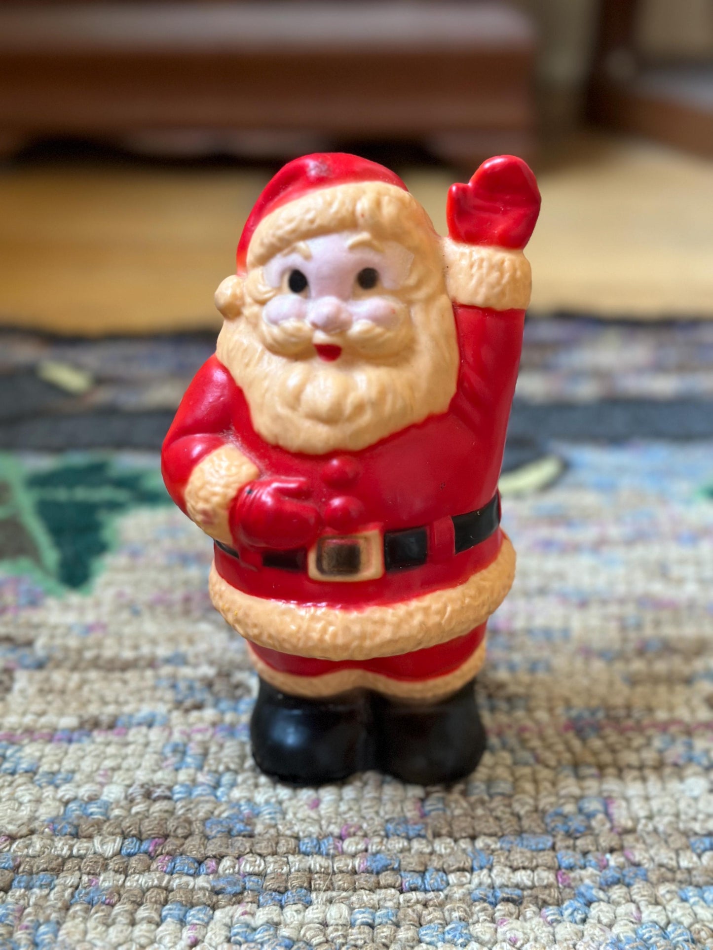 Kitschy Vintage Santa Squeak Toy, Sanitoy Co. of NY Collectible