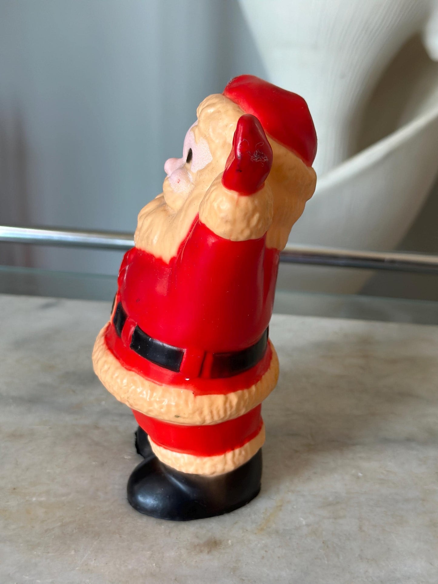 Kitschy Vintage Santa Squeak Toy, Sanitoy Co. of NY Collectible