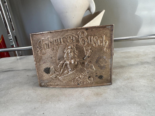 Anheuser Busch Budweiser Beer Sexy Woman Vintage Belt Buckle