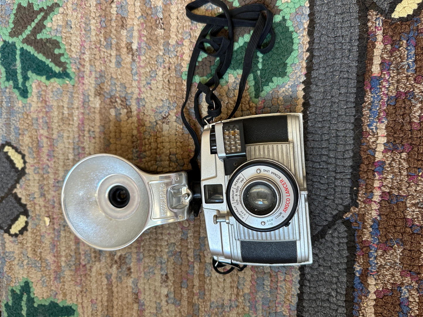 Ansco Lancer LG Camera Set: 1960s German Metal Camera with Flash
