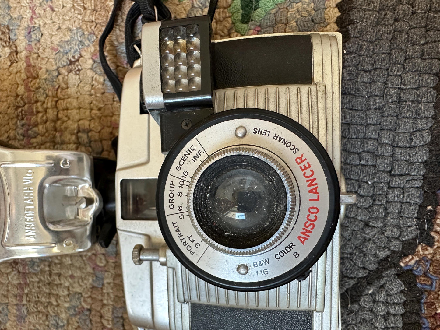 Ansco Lancer LG Camera Set: 1960s German Metal Camera with Flash