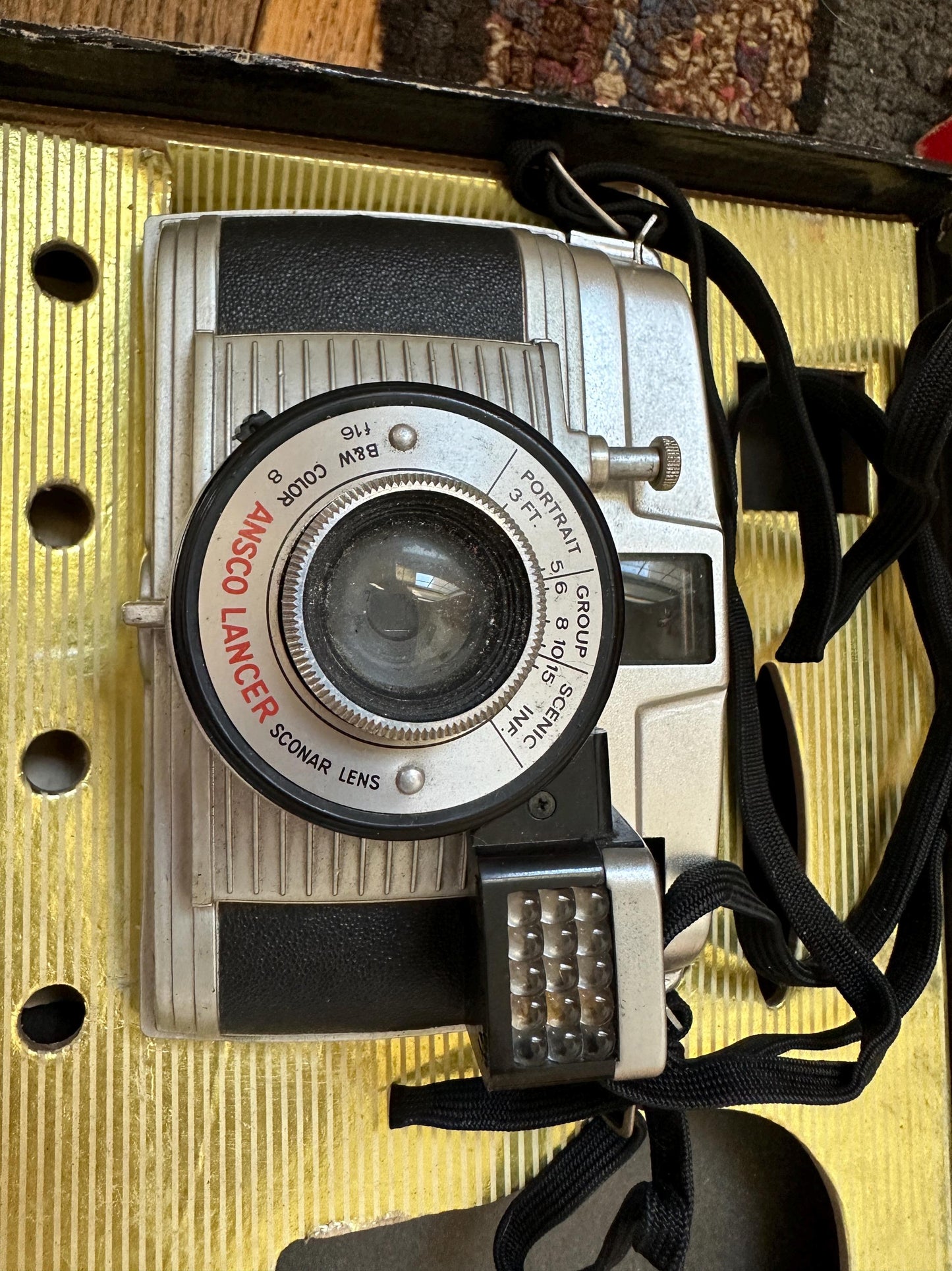 Ansco Lancer LG Camera Set: 1960s German Metal Camera with Flash