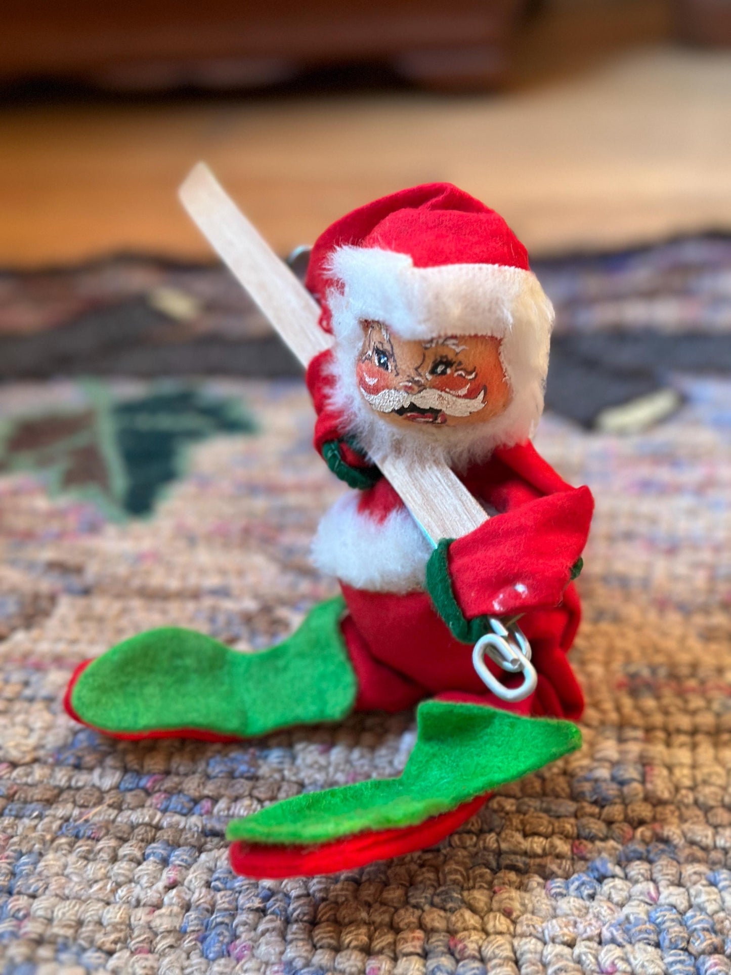 Vintage 1970 Annalee Santa Skier Doll, Rare Figure