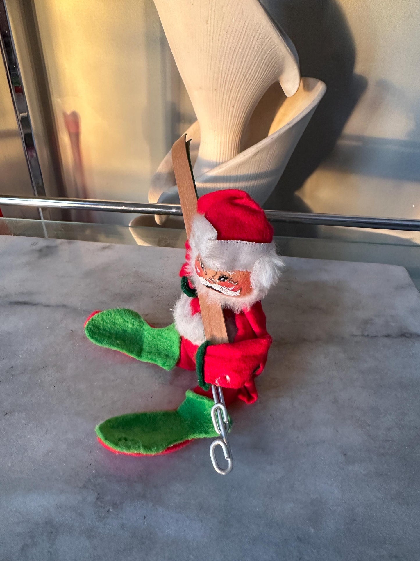 Vintage 1970 Annalee Santa Skier Doll, Rare Figure