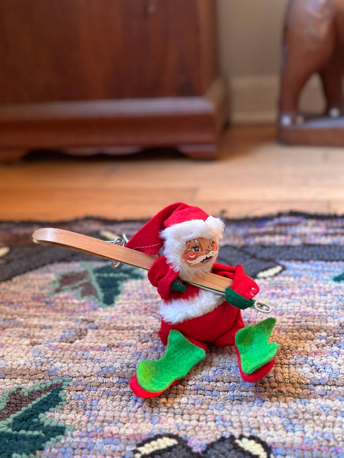 Vintage 1970 Annalee Santa Skier Doll, Rare Figure