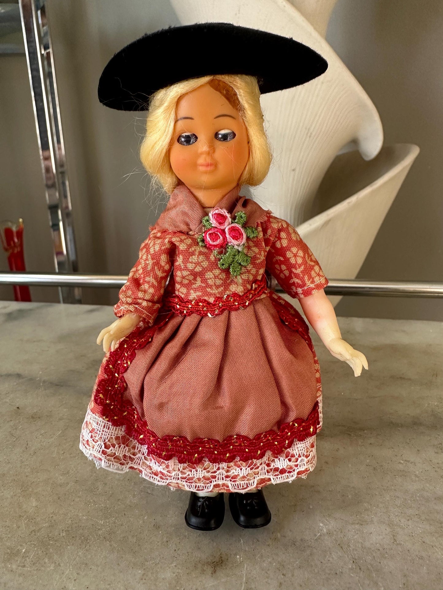 Vintage Original Schmider Trachten Garmisch Christel 4108 Germany Girl Doll 6"