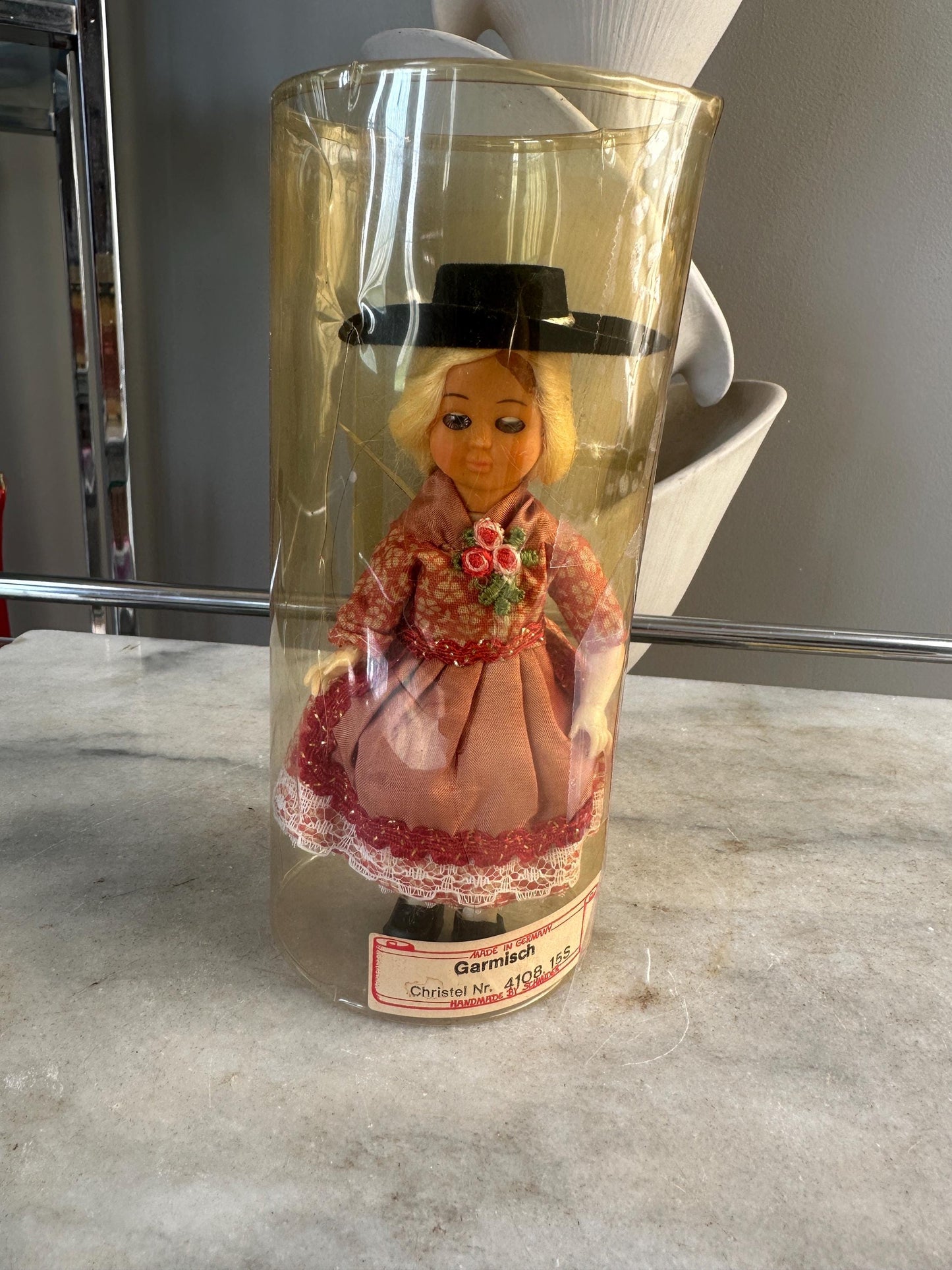 Vintage Original Schmider Trachten Garmisch Christel 4108 Germany Girl Doll 6"