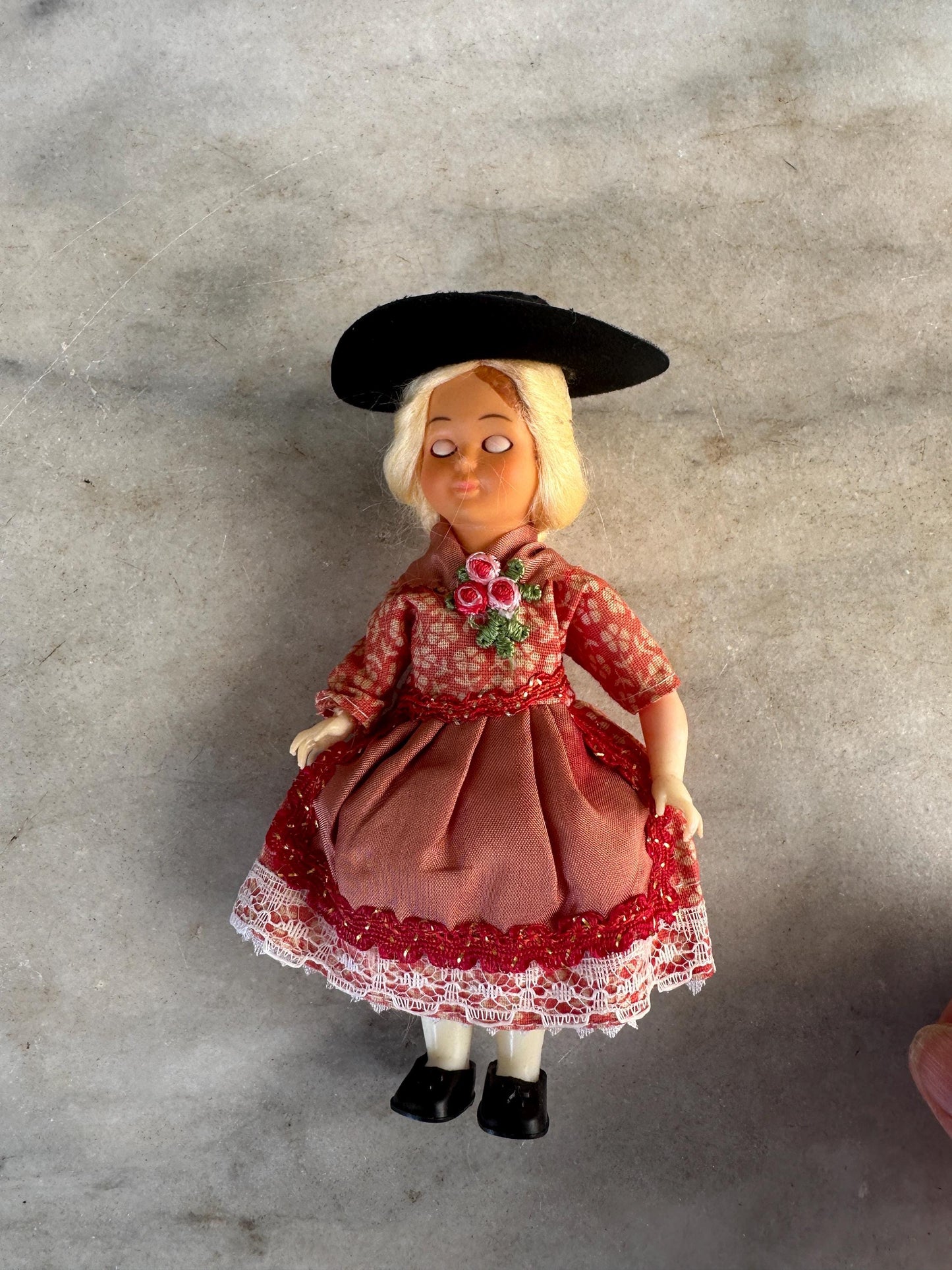 Vintage Original Schmider Trachten Garmisch Christel 4108 Germany Girl Doll 6"