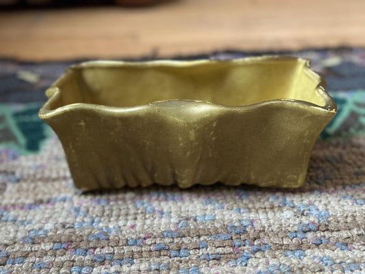 Vintage McCoy Pottery Planter 610: Yellow Gold Glazed MCM Decor