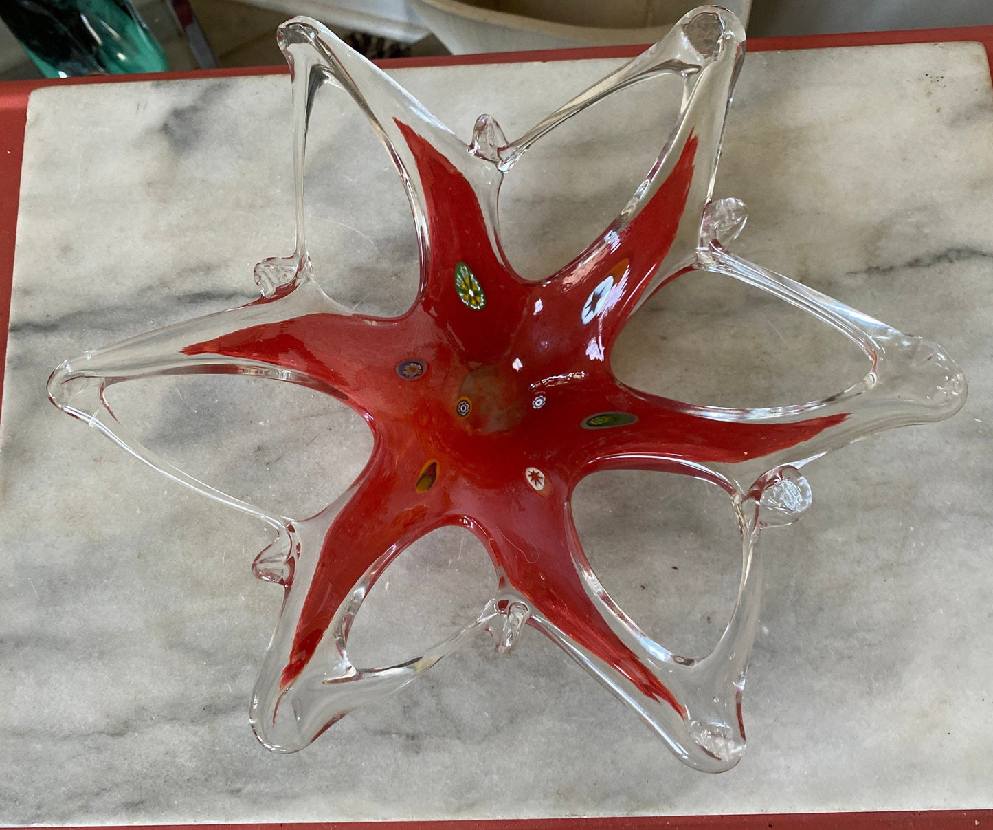 Millefiori Art Glass Bowl | Mid-Century Murano Style Centerpiece