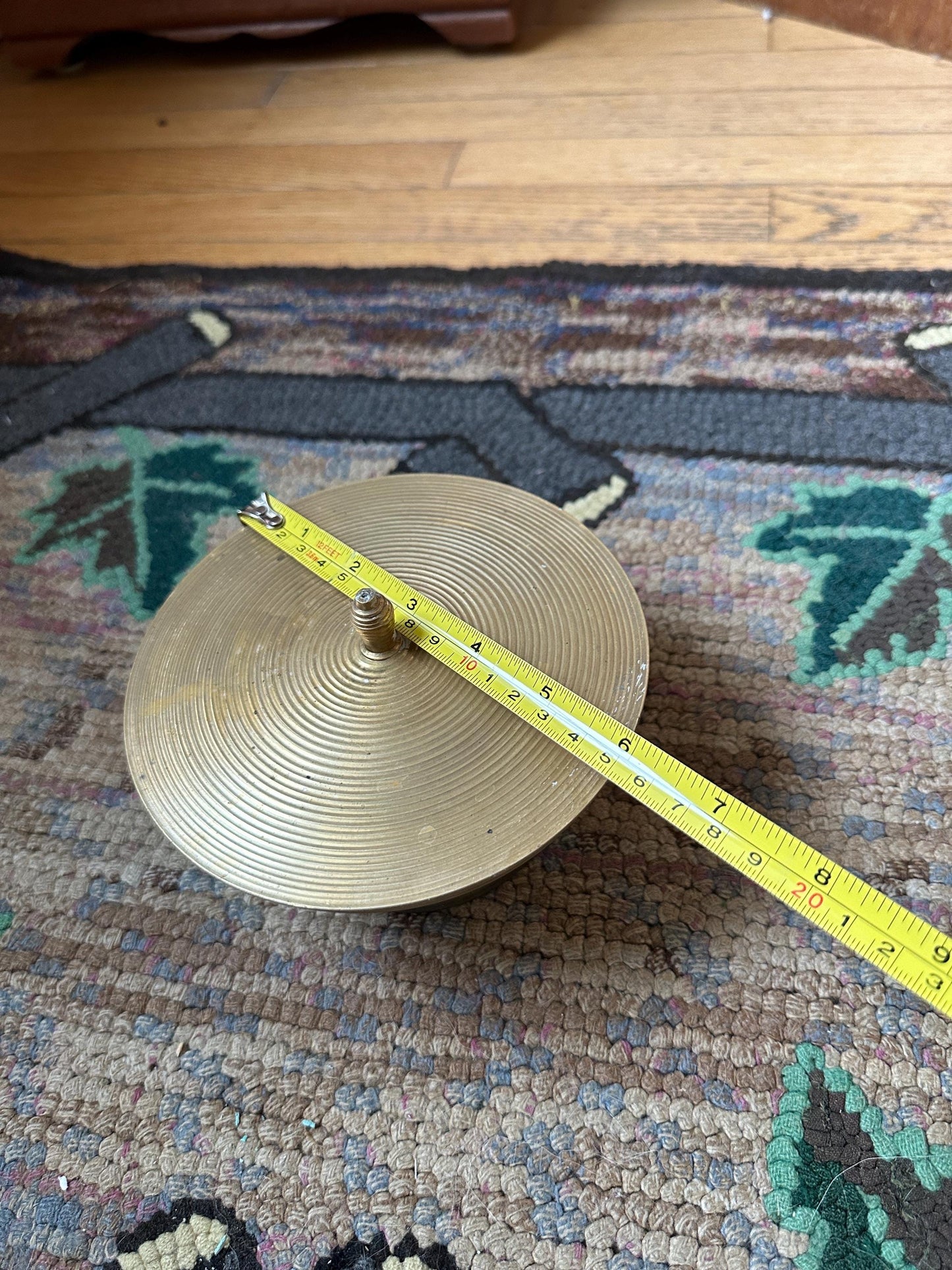 Vintage SARNA Brass Bowl with Lid: 6" Rice Bowl