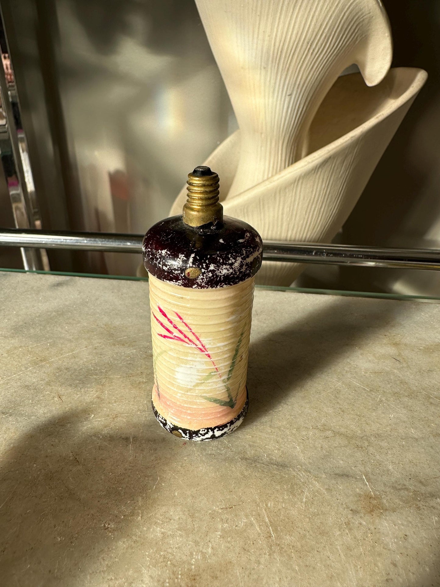 1930s Chinese Lantern 14V Milk Glass Christmas Light Bulbs Not Working - Set of 4