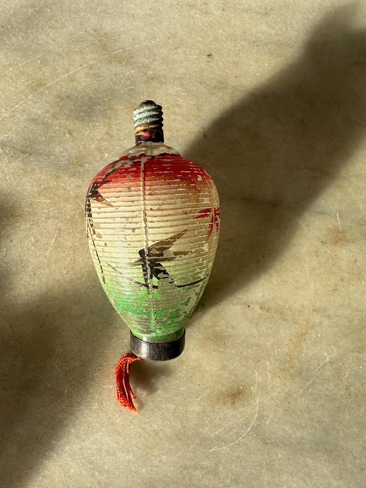 1930s Chinese Lantern 14V Milk Glass Christmas Light Bulbs Not Working - Set of 4