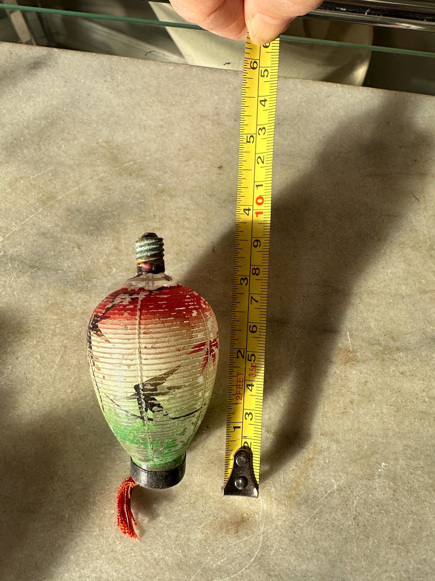 1930s Chinese Lantern 14V Milk Glass Christmas Light Bulbs Not Working - Set of 4