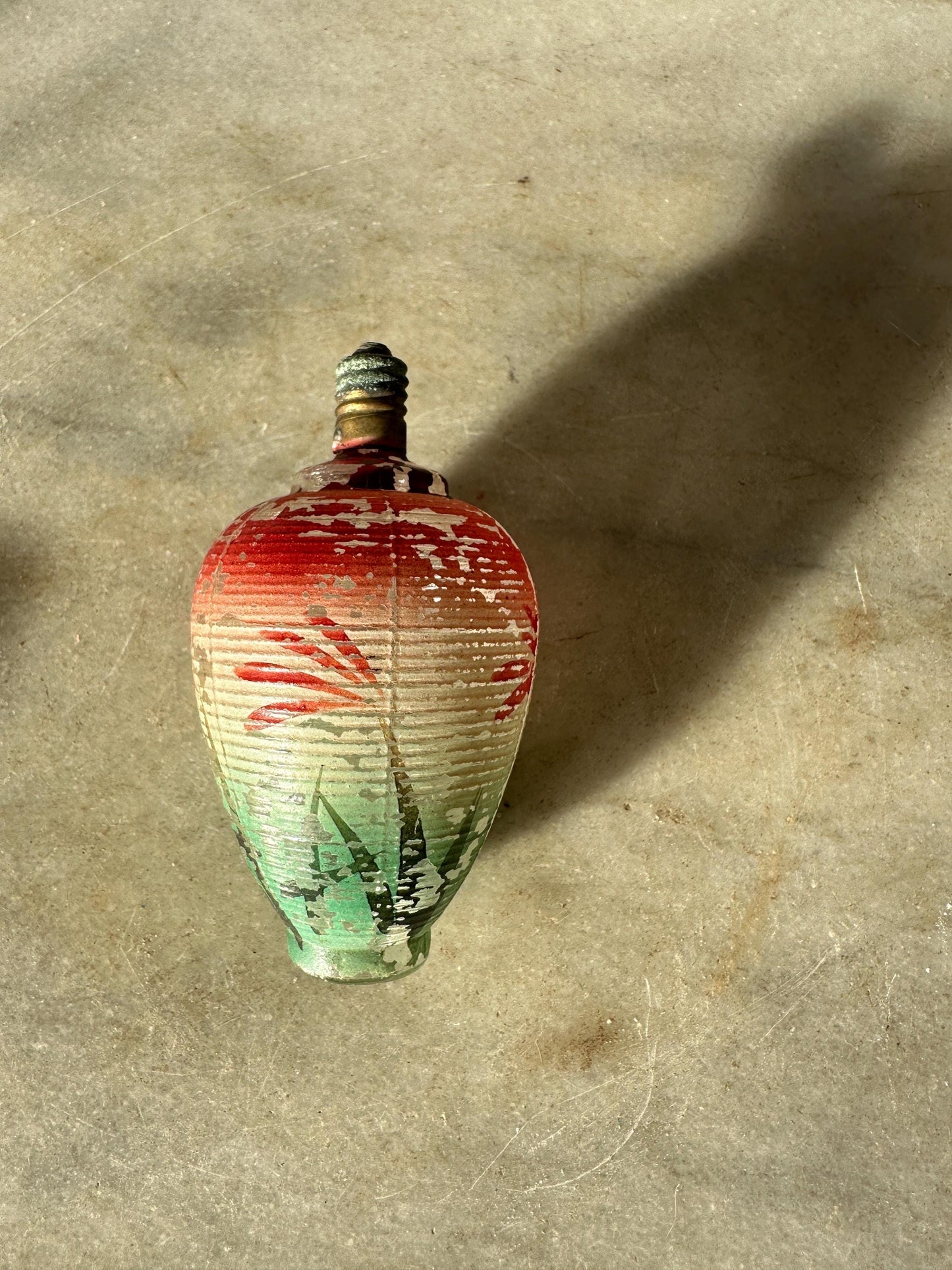 1930s Chinese Lantern 14V Milk Glass Christmas Light Bulbs Not Working - Set of 4