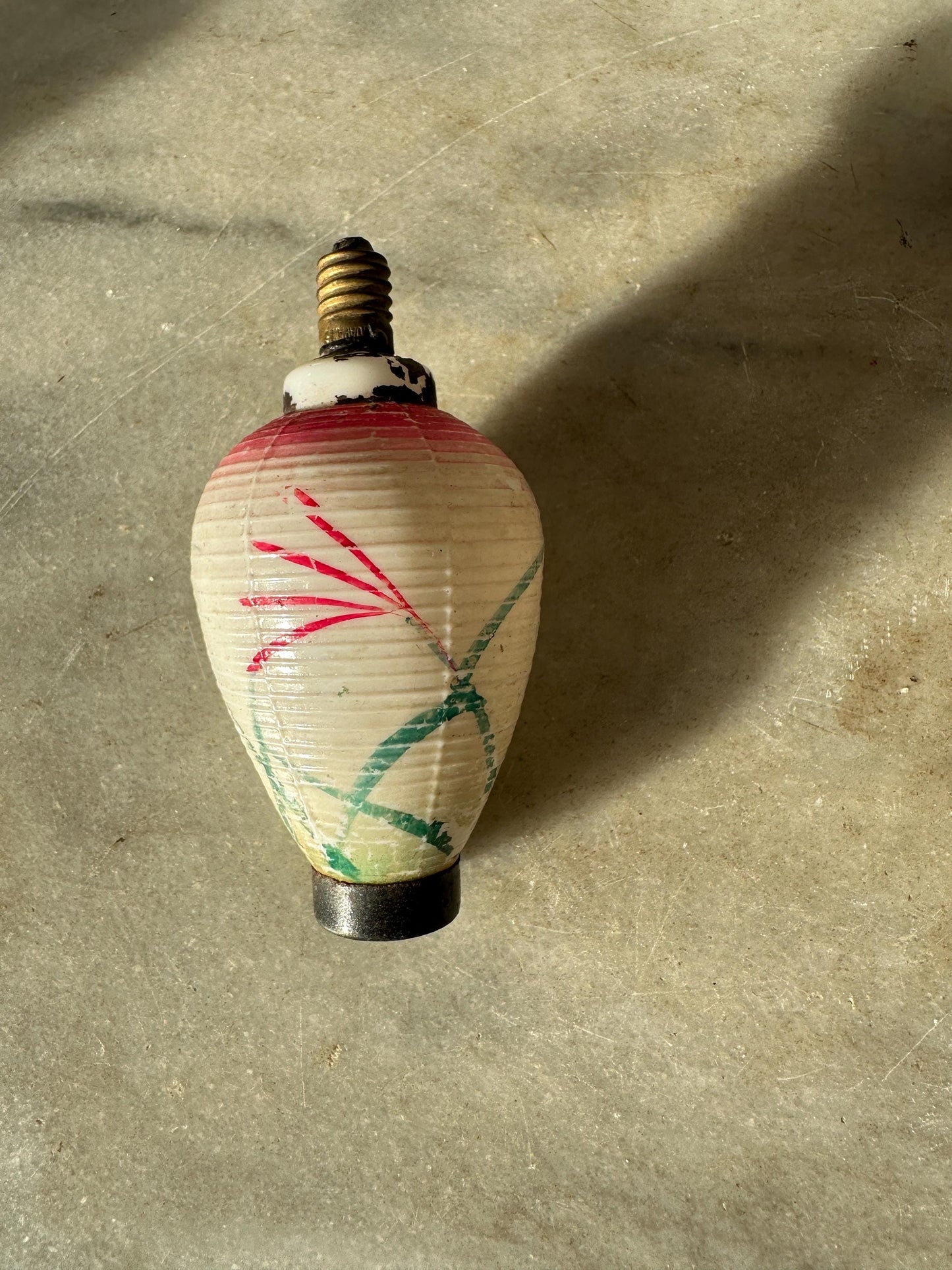 1930s Chinese Lantern 14V Milk Glass Christmas Light Bulbs Not Working - Set of 4