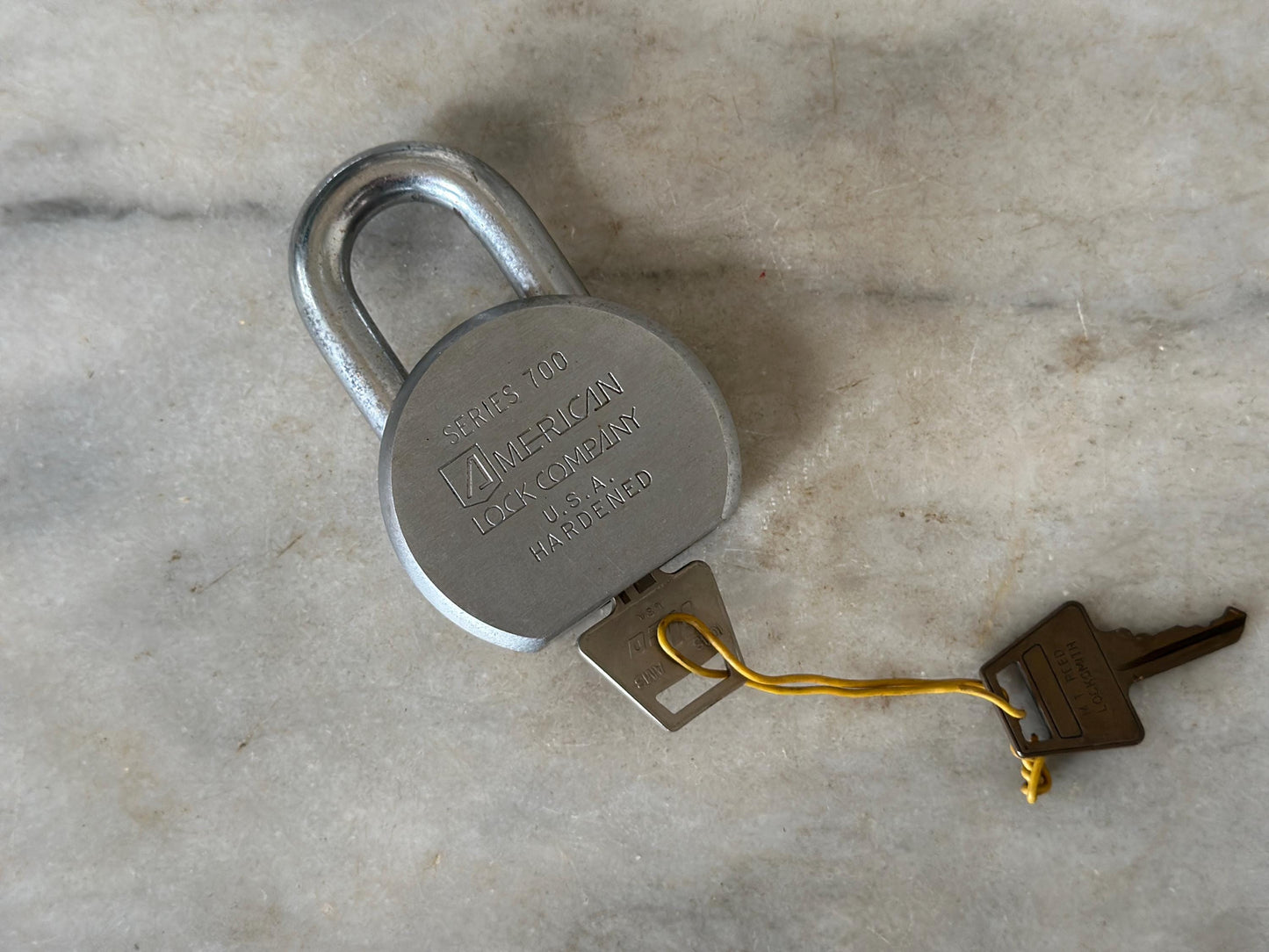 Vintage American Lock Co. Padlock: Hardened Steel, With Keys, USA Made