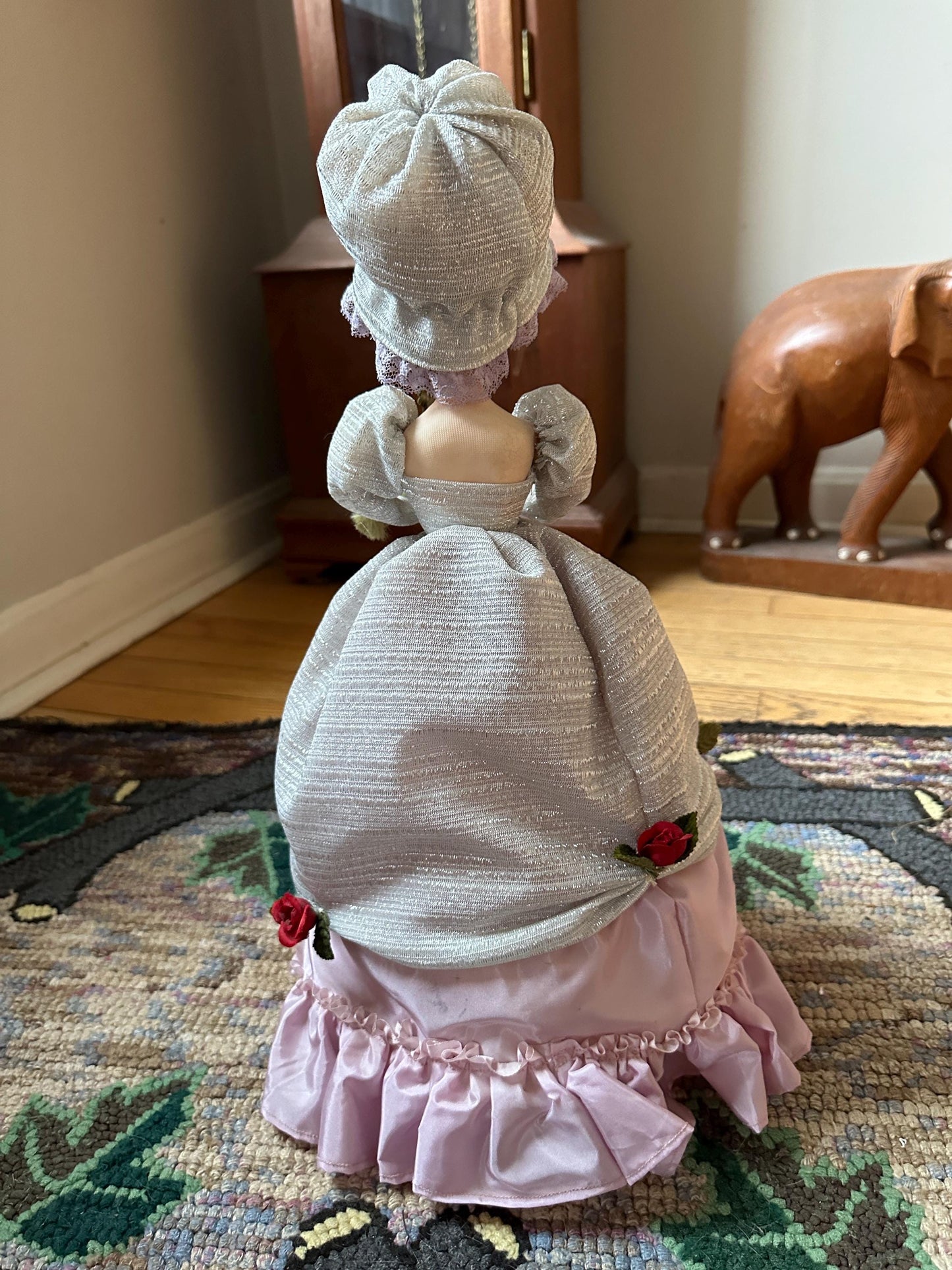 Vintage Korea Bradley Doll Seventies Cloth Face Doll On Stand