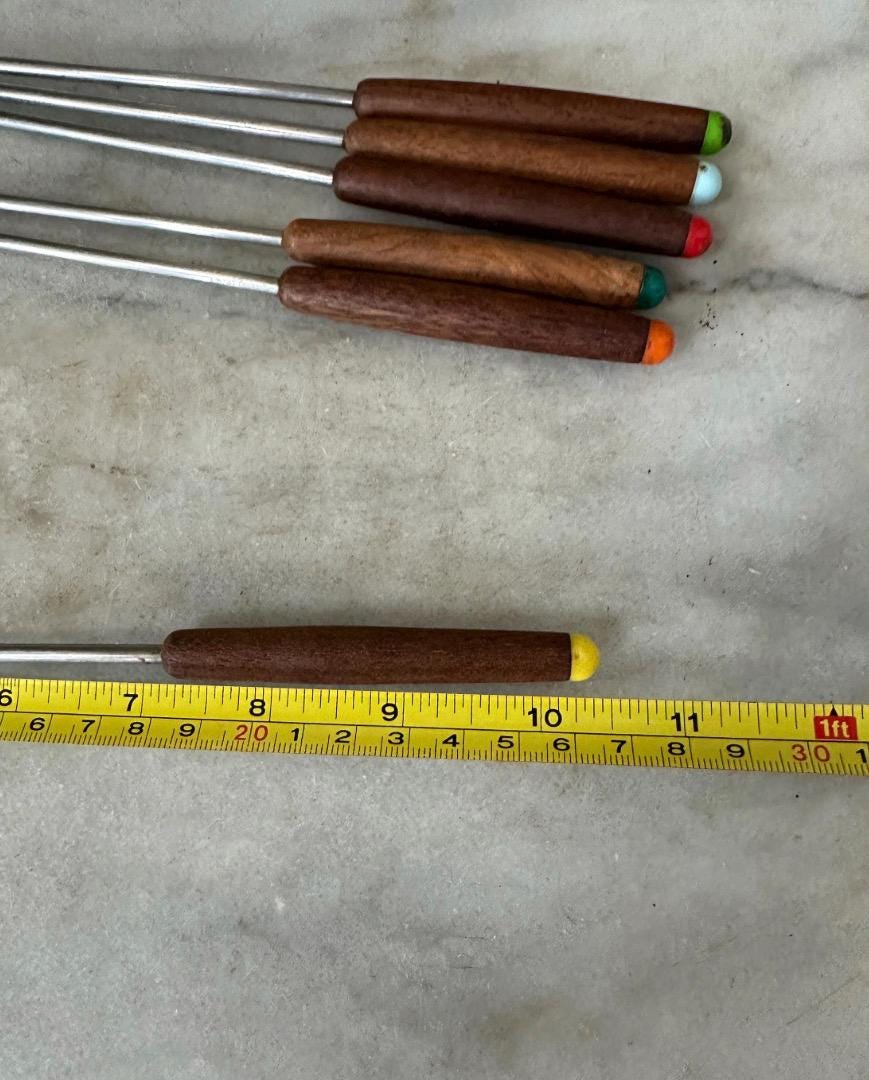 Vintage Chrome Stainless Steel Fondue Set: Otagiri Forks, Propane Burner