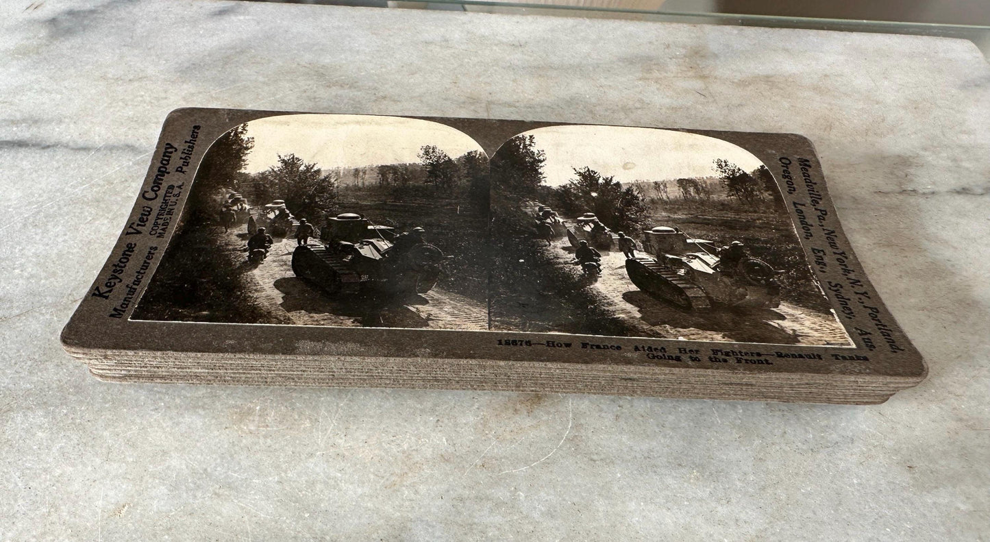 Antique Set of Ten (10) 1900s Keystone Stereoviews WWI War Images