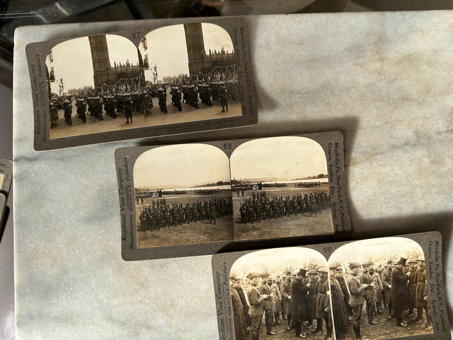 Antique Set of Ten (10) 1900s Keystone Stereoviews WWI War Images