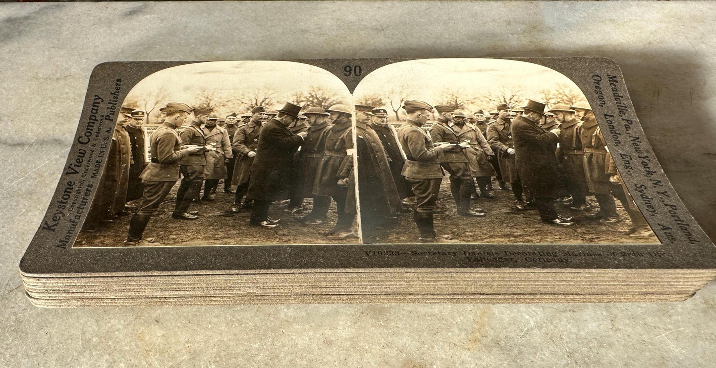 Antique Set of Ten (10) 1900s Keystone Stereoviews WWI War Images