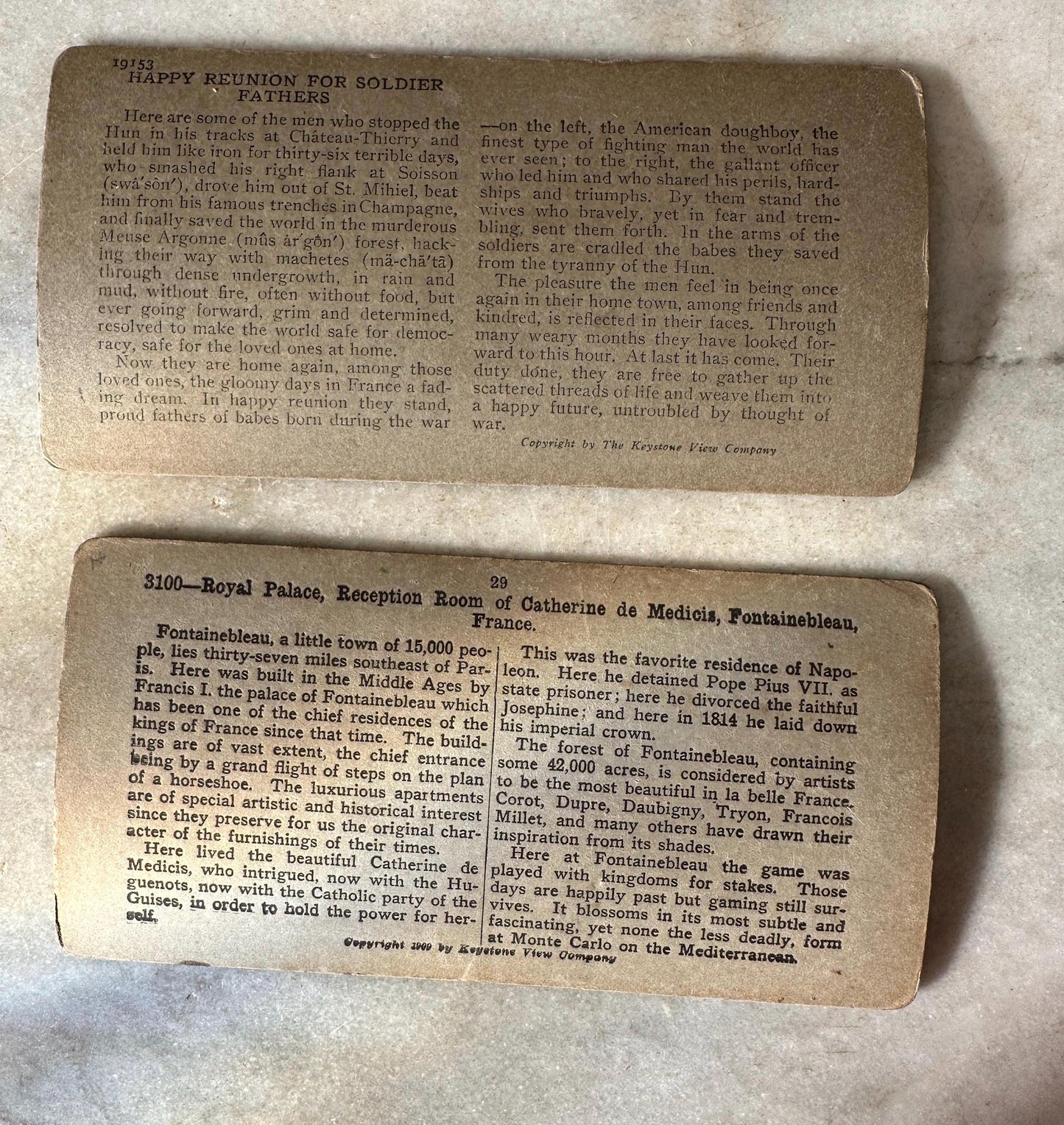 Antique Set of Ten (10) 1900s Keystone Stereoviews WWI War Images