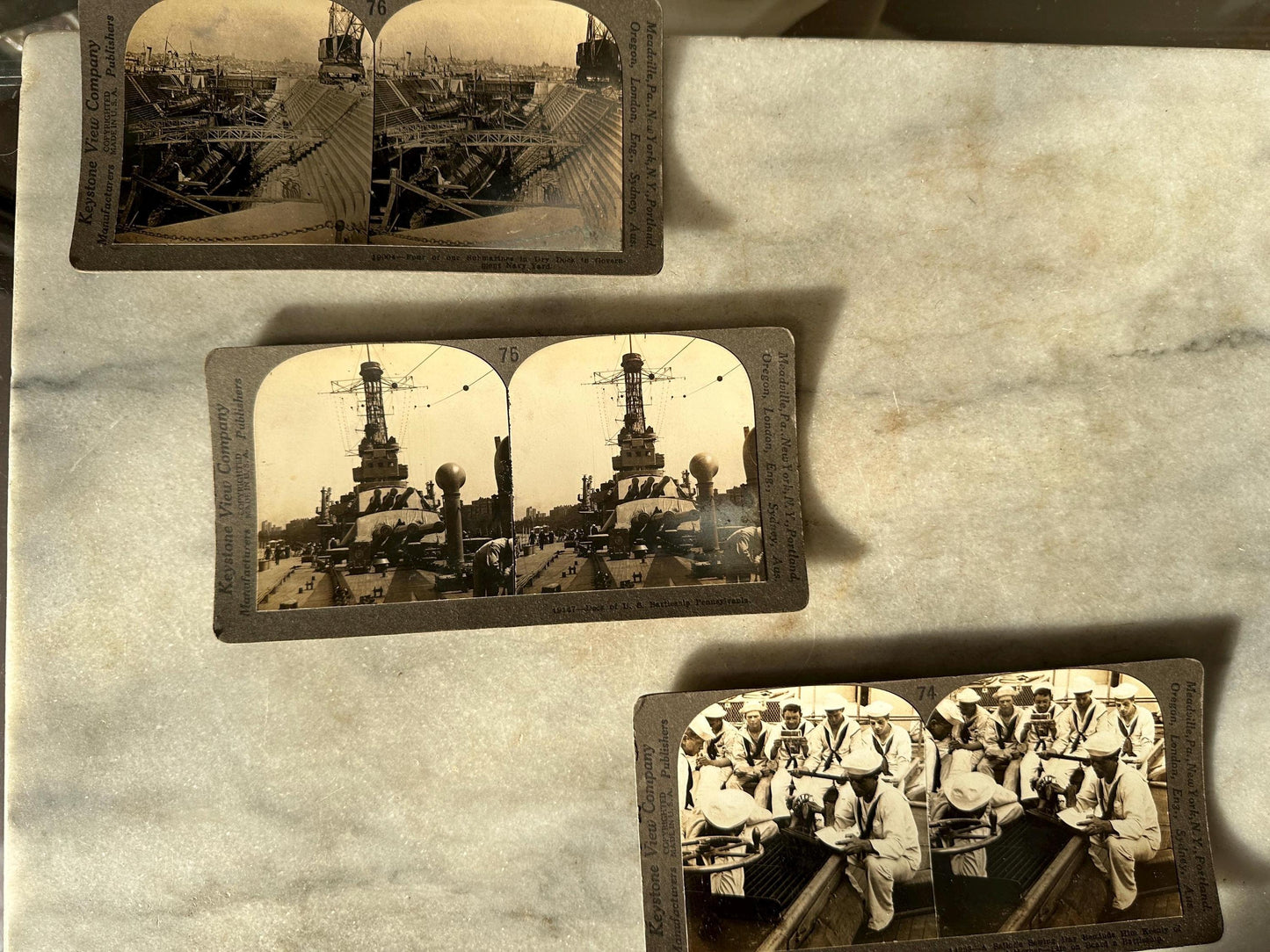Antique Set of Ten (10) 1900s Keystone Stereoviews WWI War Images