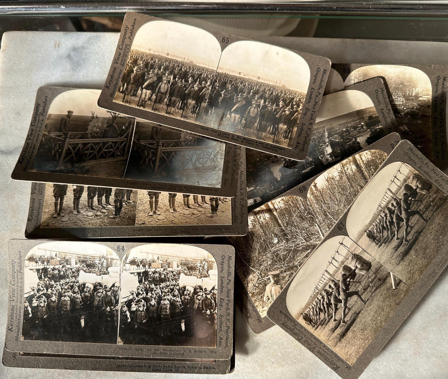 Antique Set of Ten (10) 1900s Keystone Stereoviews WWI War Images