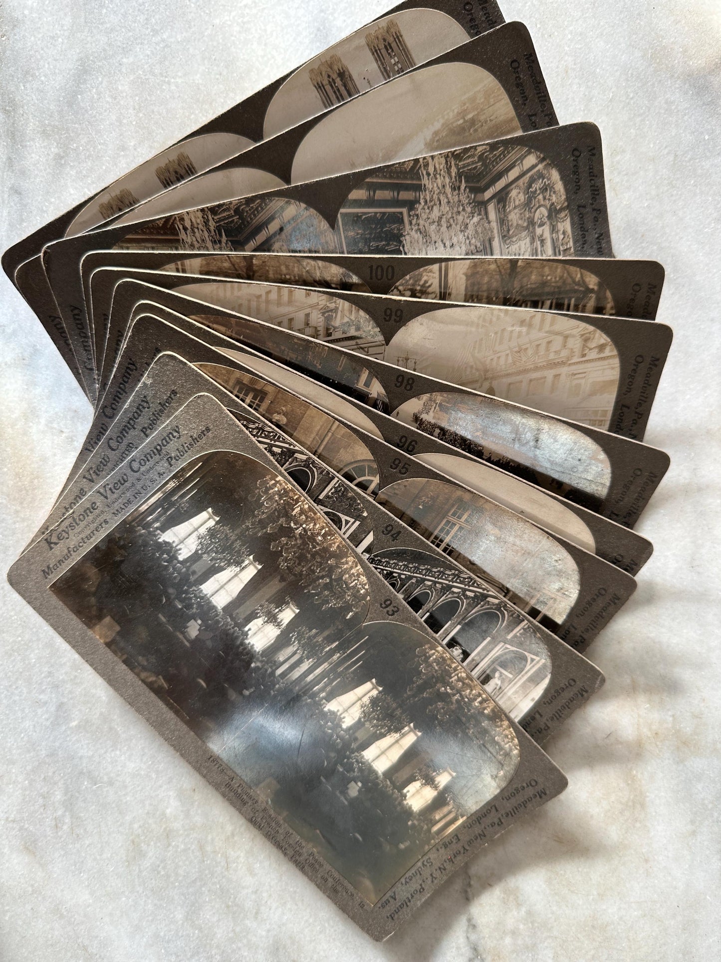 Antique Set of Ten (10) 1900s Keystone Stereoviews WWI War Images