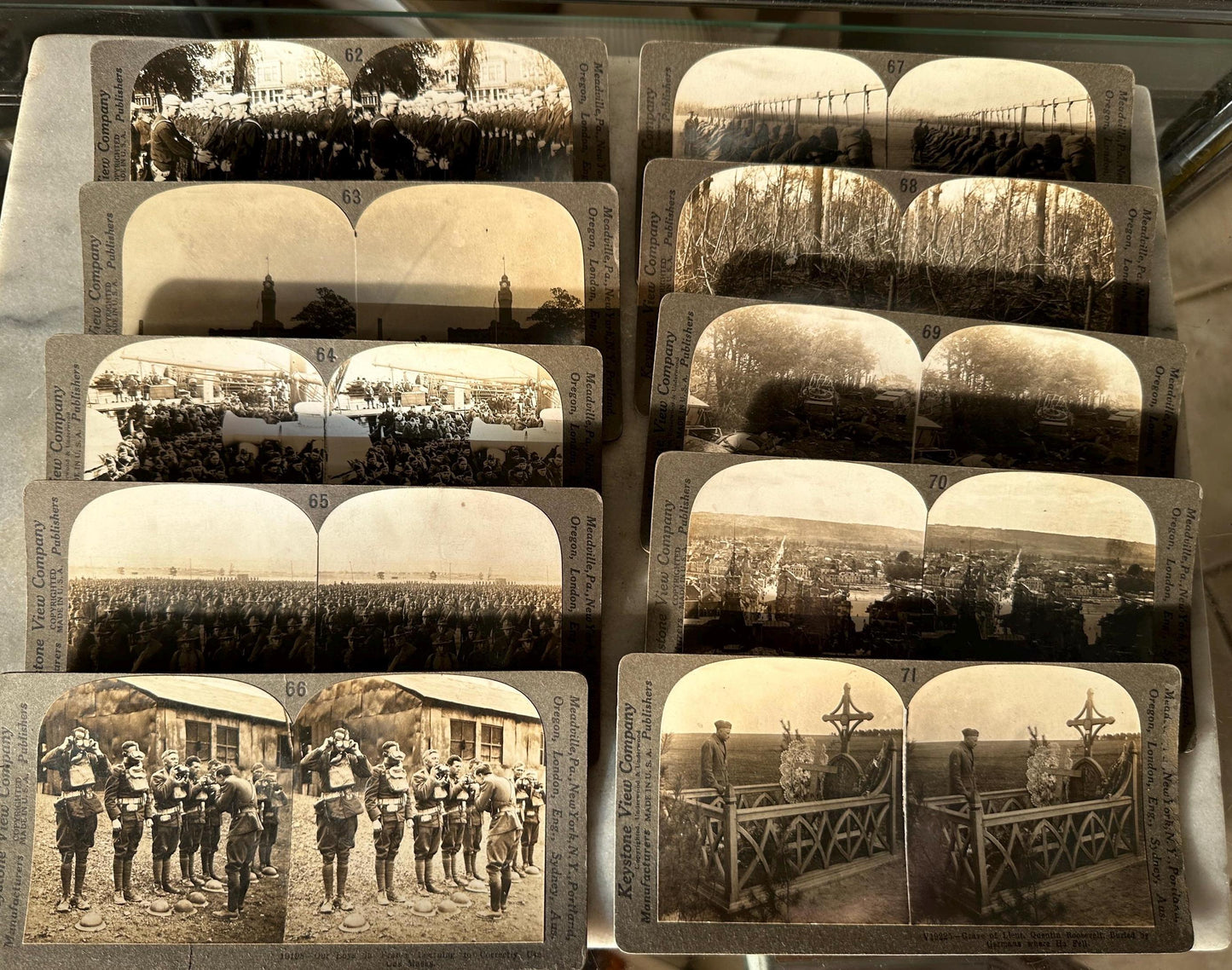 Antique Set of Ten (10) 1900s Keystone Stereoviews WWI War Images