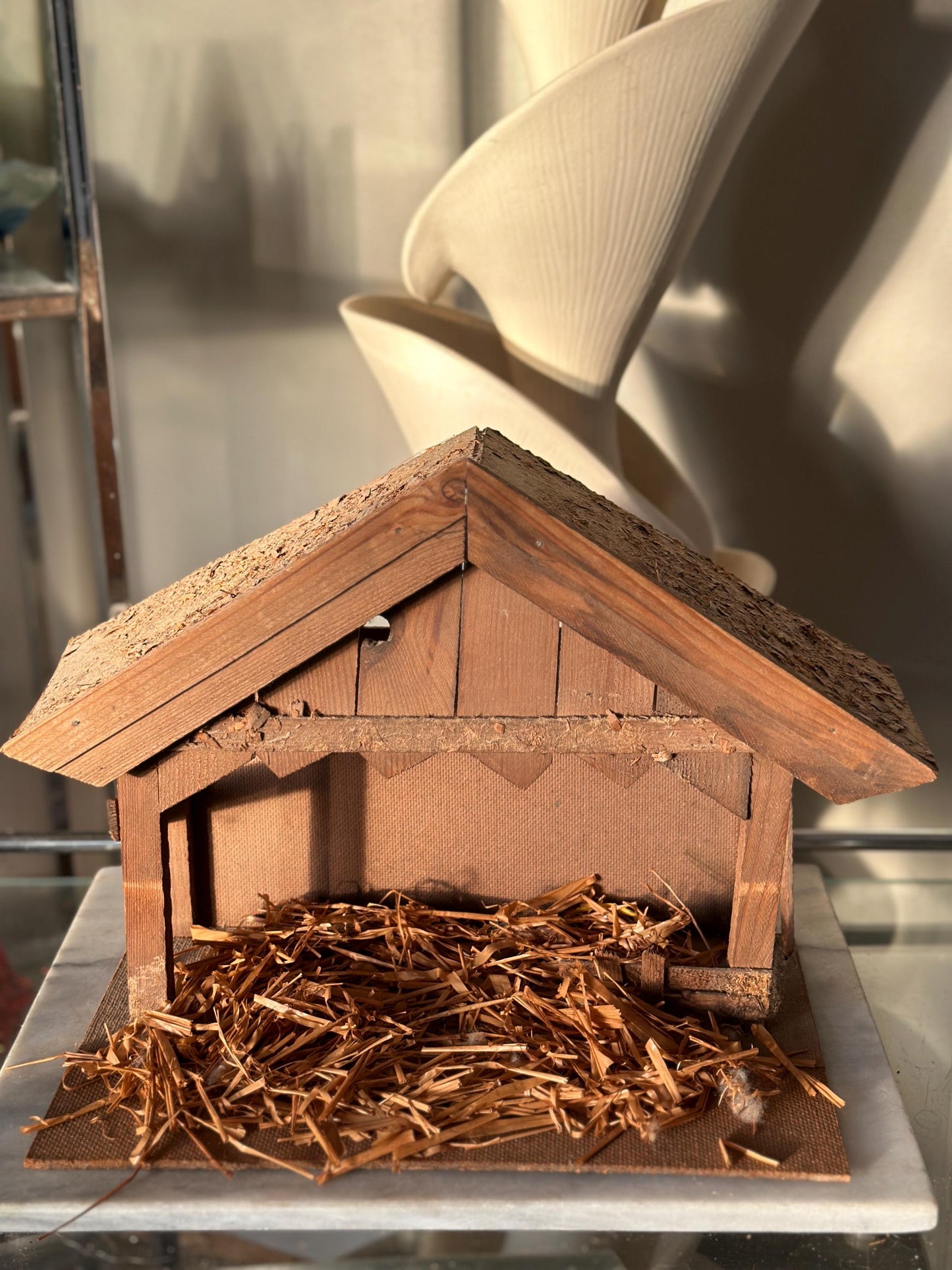 Vintage West Germany Wooden Nativity Set: Hand-Carved Creche & Figures