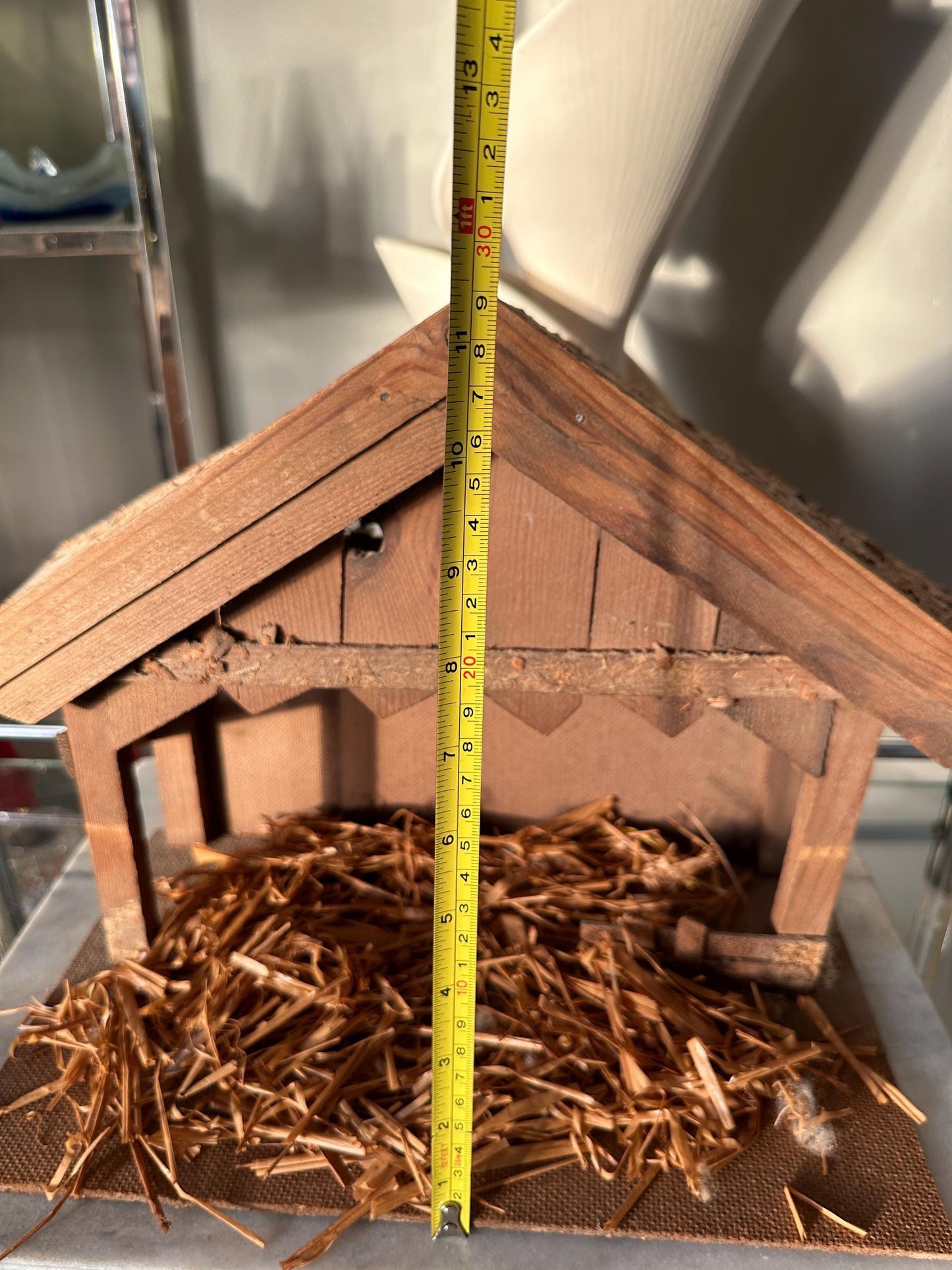 Vintage West Germany Wooden Nativity Set: Hand-Carved Creche & Figures